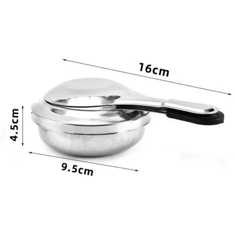 Réchaud de camping portable avec couvercle, mini réchaud à alcool en aluminium, adaptateur de brûleur, support transversal et cadre de support. (1/4)