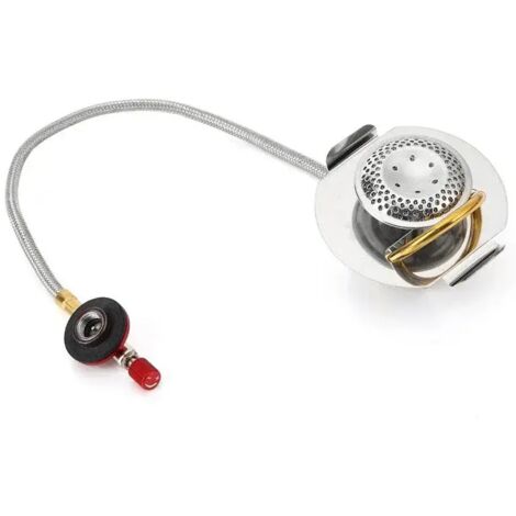 Réchaud à gaz portable BULIN Q1 en acier inoxydable avec dispositif de préchauffage du gaz, idéal pour le camping et les pique-niques en extérieur. (1/5)