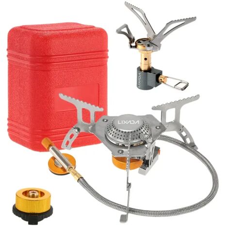 Réchaud de camping ultraléger, pliable, à gaz, briquet, grill de pique-nique portable, équipement de cuisine de survie en milieu sauvage. (1/5)
