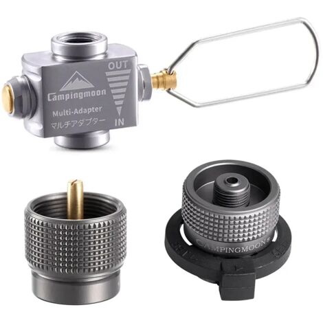 Adaptateur butane 3 en 1, tuyau d'extension, adaptateur pour four à gaz, embout de conversion pour cartouche de gaz, réchauds portables à butane de type bouteille (1/4)