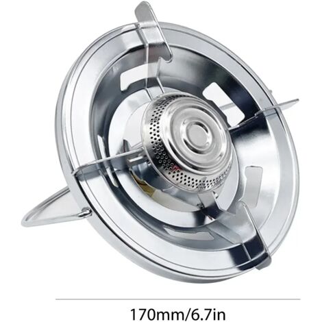 Réchaud de camping portable tout-en-un à gaz liquéfié en cuivre pour extérieur, avec poignée et tête de cuisson intégrée. Équipement de camping durable. (1/5)
