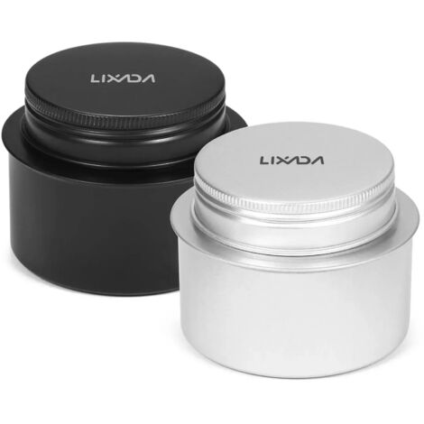 Réchaud à alcool portable mini en alliage d'aluminium, lot de 2 avec couvercle, idéal pour le camping, la randonnée et le trekking. (1/4)