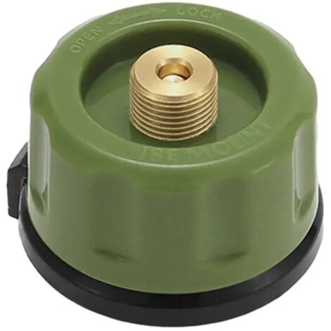 Adaptateur pour réchaud à gaz portable en alliage d'aluminium, adaptateur léger pour réservoir de gaz, tête de conversion compacte pour réchauds de camping et de pique-nique portables. (1/5)