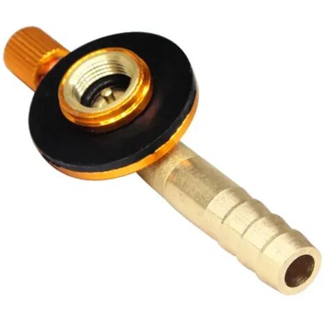 Réchaud à gaz de camping portable en acier inoxydable de 7,8 cm avec adaptateur de valve de charge et de gonflage pour cartouche de gaz. (1/5)