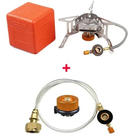 Réchaud à gaz d'extérieur coupe-vent, portable, pliable, ultraléger et bricoleur, idéal pour le camping et la randonnée. (1/5)