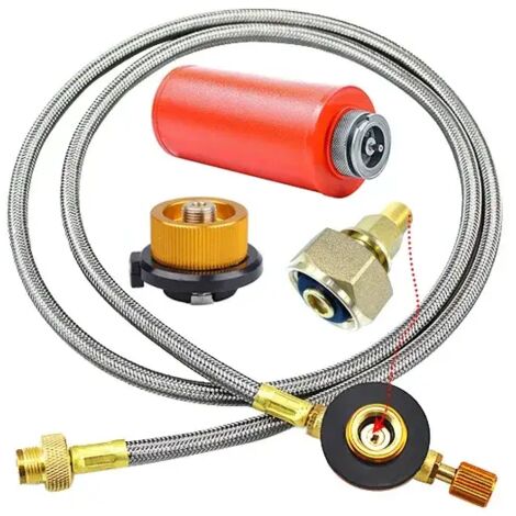 Adaptateur pour réchaud à gaz d'extérieur, type cassette, convertisseur pour réchaud split, idéal pour le camping, la cuisine et les pique-niques, équipement de camping, réchauds de cuisine portables (1/5)