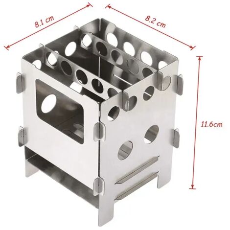 Réchaud à bois pliable portable en titane, réchaud de camping léger, poêle à bois d'extérieur, fourneau, barbecue léger, pique-nique, nouveaux réchauds de cuisson portables (1/5)