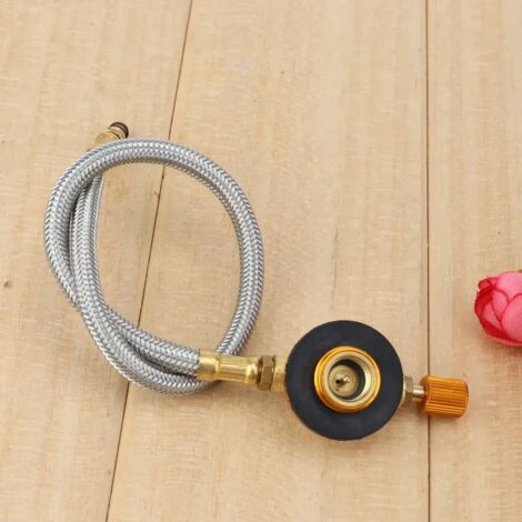 Tuyau tressé, adaptateur de brûleur pour réchaud à gaz d'extérieur, vanne, connecteur pour four de cuisson de camping en plein air, équipement pour réservoir de gaz, nouveau type de réchauds de cuisso (1/4)