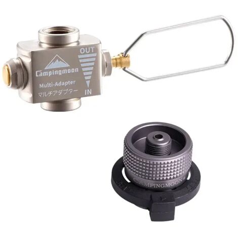 Réchaud à gaz de camping portable avec cartouche de gaz, soupape de décompression et adaptateur de remplissage. (1/5)
