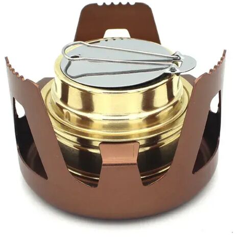 Réchaud à alcool de camping, réchaud à alcool liquide ou solide avec sac, réchaud de cuisine portable (1/5)