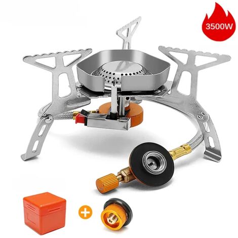 Réchaud de camping/randonnée 6000W haute puissance, pliable et coupe-vent, portable, idéal pour les pique-niques et les barbecues. (1/5)