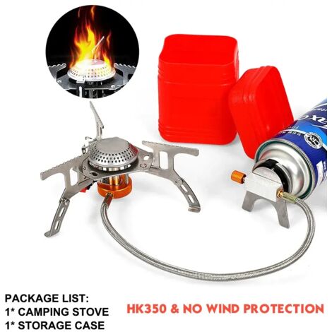 Réchaud à gaz de camping 3000W/3500W, brûleur ultraléger et séparable, idéal pour la randonnée et le camping. Réchaud à gaz portable 캠핑. (1/5)