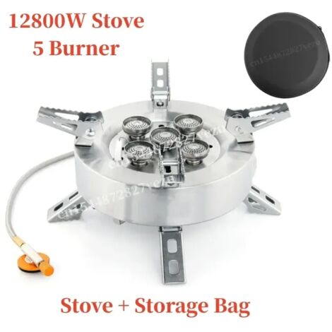 Réchaud à gaz haute puissance pour camping et tourisme, brûleur portable, réchaud à gaz d'extérieur, matériel de randonnée et de tourisme, barbecue de pique-nique, four, réchauds de cuisson portables (1/5)