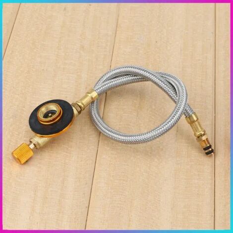 Tuyau tressé, adaptateur de brûleur pour réchaud à gaz d'extérieur, vanne, connecteur pour four de cuisson de camping en plein air, équipement pour réservoir de gaz, nouveau type de réchauds de cuisso (1/4)