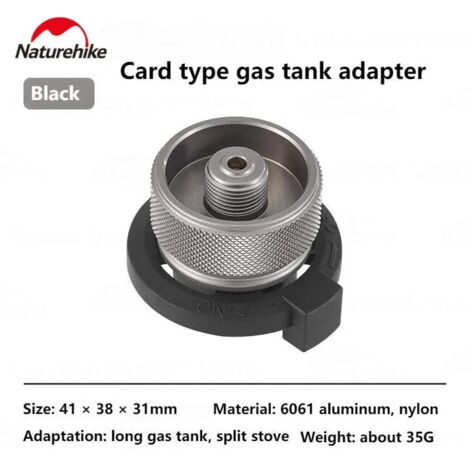 Adaptateur de réservoir de gaz en alliage d'aluminium Naturehike, ultraléger 35 g, connecteur pour réchaud de pique-nique d'extérieur, accessoires de camping, autobloquant, réchauds de cuisine portabl (1/5)