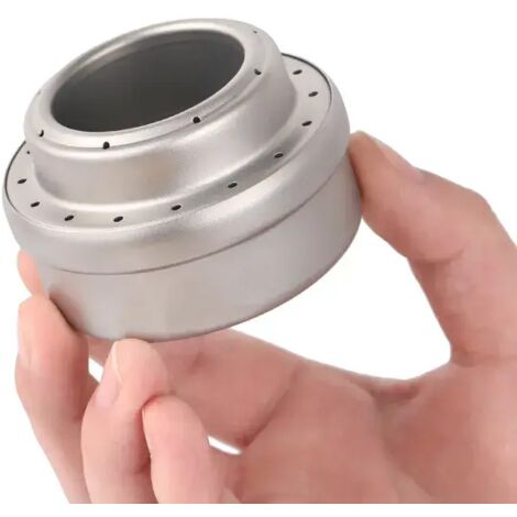 Réchaud à alcool portable ultraléger en titane pour le camping et les pique-niques en plein air (50 g). (1/4)