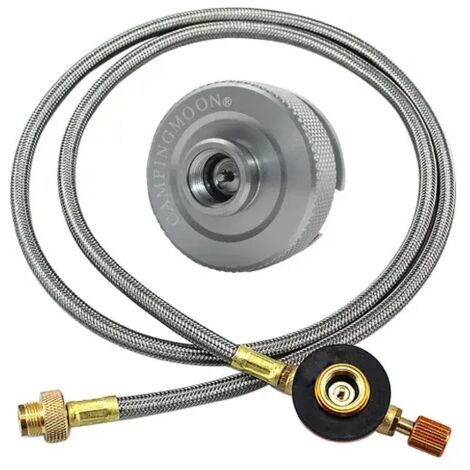 Adaptateur butane pour réchaud de camping, tube d'extension, convertisseur pour réchaud à gaz, connecteur, adaptateurs en alliage d'aluminium avec arrêt automatique, réchauds de cuisine portables (1/5)