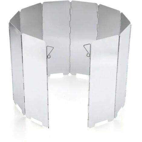 Réchaud à gaz d'extérieur 10 plaques avec pare-vent, pliable, pour le camping et le camping. Écran coupe-vent en alliage d'aluminium pour réchaud de pique-nique portable. (1/4)