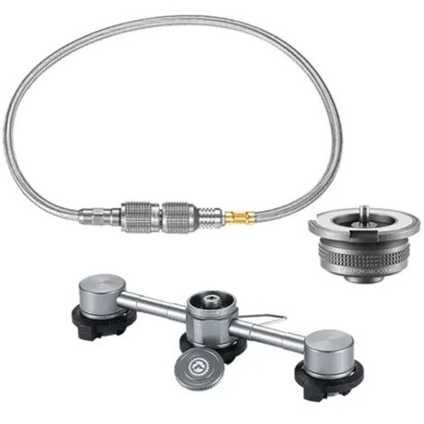 Adaptateur butane 3 en 1, tuyau d'extension, adaptateur pour four à gaz, embout de conversion pour cartouche de gaz, réchauds portables à butane de type bouteille (1/4)