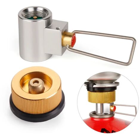 Adaptateur pour réchaud à gaz Gas Saver Plus avec adaptateur butane, adaptateur de recharge pour réchaud de camping, idéal pour le camping, la randonnée et les réchauds de cuisine portables. (1/5)