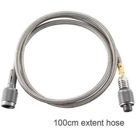 Réchaud à gaz de camping extérieur 50/100 cm avec rallonge et raccord de tuyau pour cartouche de gaz et valve, réchaud de cuisine portable (1/5)