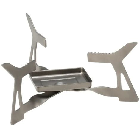 Réchaud à alcool en titane, portable et pliable, idéal pour le camping. Fourneau compact à alcool solidifié, parfait pour les activités de plein air et les réchauds de cuisine portables. (1/5)
