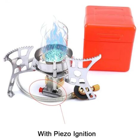 Réchaud à gaz de camping 3000W/3500W, brûleur ultraléger et séparable, idéal pour la randonnée et le camping. Réchaud à gaz portable 캠핑. (1/5)
