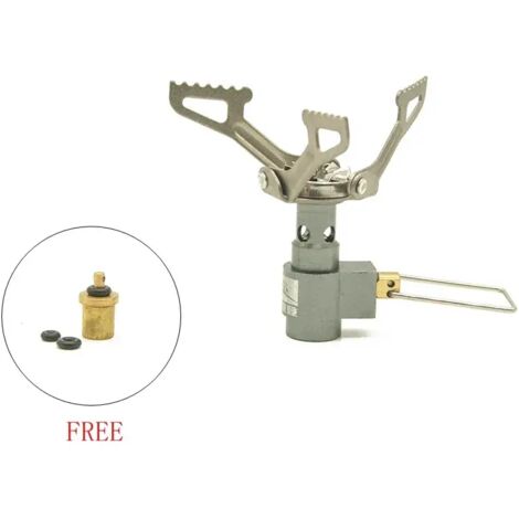 Réchauds à gaz ultra-légers pour camping et plein air Brs-3000, mini réchaud en alliage de titane avec connecteur, idéal pour les pique-niques et les repas en plein air. Cadeau gratuit : réchauds de c (1/5)
