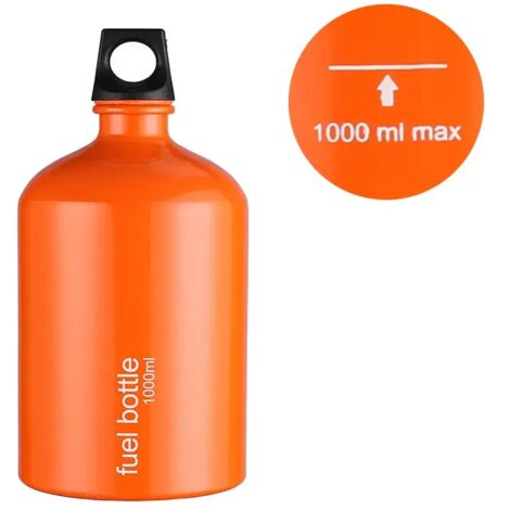 Bouteille de combustible en aluminium BRS pour huile, alcool, essence, diesel, kérosène, idéale pour les réchauds de camping à combustion (530 ml/750 ml/1000 ml) et les pique-niques en plein air. (1/3)