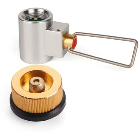 Adaptateur de brûleur à gaz Gas Saver Plus, convertisseur, changeur de vitesse, remplissage, adaptateur de réservoir plat, valve d'adaptation de gaz de camping, réchauds de cuisine portables en alliag (1/5)