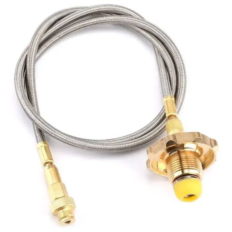 Tuyau de raccordement pour réservoir de gaz de réchaud de camping, adaptateur pour brûleur extérieur, modification de la valve du réservoir de gaz, réchaud à cassette, réchauds de cuisine portables (1/5)