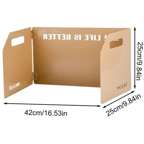 Pare-vent pour réchaud de camping à cassette, réchaud pliant d'extérieur, brûleur de cuisson portable, écran coupe-vent pour réchauds de cuisson portables (1/4)