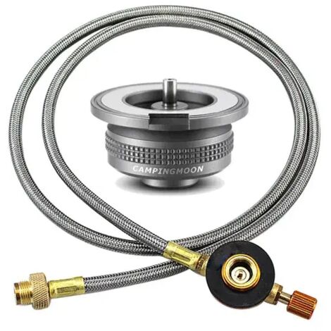 Adaptateur butane pour réchaud de camping, tube d'extension, convertisseur pour réchaud à gaz, connecteur, adaptateurs en alliage d'aluminium avec arrêt automatique, réchauds de cuisine portables (1/5)