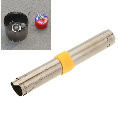 Pare-vent en titane ultraléger et ultra-mince pour réchaud à gaz 15/19 cm, idéal pour le camping et les réchauds portables. (1/4)