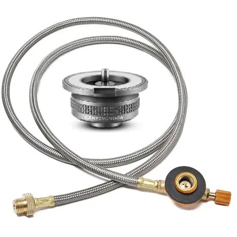 Adaptateur de gaz pour réchaud de camping, convertisseur de réchaud divisé, adapté à la cuisine en plein air, aux pique-niques et au camping. Accessoires pour réchauds de cuisine portables. (1/5)
