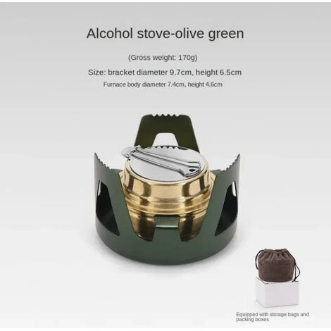 Réchaud à alcool Go-again Outdoor, coupe-vent, portable, coloré, mini-réchaud de camping, ensemble réchaud à alcool simple, réchauds de cuisine portables (1/5)