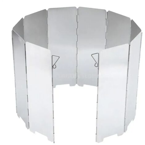 10 pare-vent pliables pour réchaud de camping, barbecue et pique-nique, adaptés aux réchauds de cuisine portables, pour le camping et la randonnée. (1/5)
