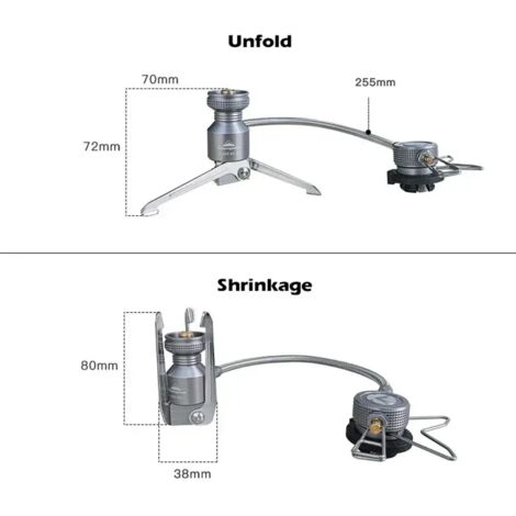 Connecteur pour réchauds à gaz de camping Z23-VC, adaptateur pour cartouches de butane sur trépied de camping, connecteur pour réchaud pliable portable, réchauds de cuisine portables (1/5)