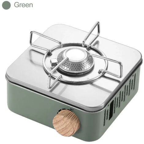 Mini réchaud de camping portable à gaz, idéal pour le camping, les pique-niques et la cuisine en plein air. Réchaud à un brûleur avec sac de rangement. (1/3)