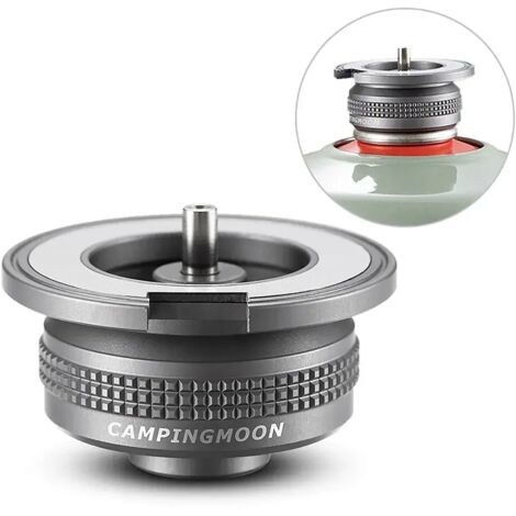 Adaptateur pour réchaud à gaz de camping 3 en 1, adaptateur butane, adaptateur de conversion de tête de cartouche de gaz, convertisseur butane en alliage d'aluminium pour réchauds de cuisine portables (1/5)