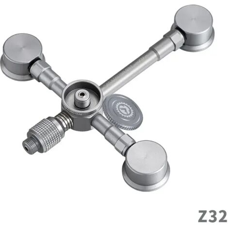 Réservoir à combustible spiralé Z32, trois fournitures, deux adaptateurs à gaz plats, réchaud à gaz extérieur à trois brûleurs, accessoires pour réchauds de cuisine portables (1/5)
