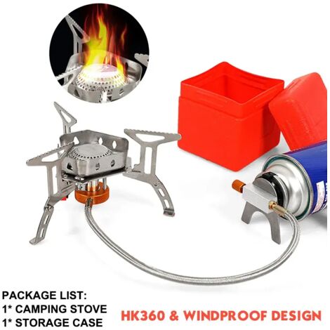 Réchaud à gaz de camping 3000W/3500W, brûleur ultraléger et séparable, idéal pour la randonnée et le camping. Réchaud à gaz portable 캠핑. (1/5)