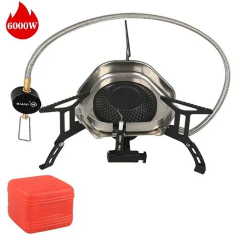 Réchaud de camping/randonnée 6000W haute puissance, pliable et coupe-vent, portable, idéal pour les pique-niques et les barbecues. (1/2)