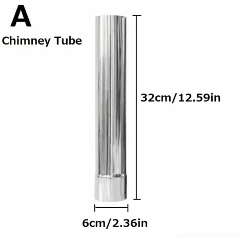 Accessoires pour poêles à bois en acier inoxydable : cheminée de camping, tuyau d'évacuation, tube de cheminée, housse anti-brûlure pour tente, réchauds de cuisine portables (1/5)