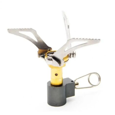 Support de brûleur à gaz extérieur pratique avec vanne rotative en alliage de titane pour réchaud ultraléger portable (1/5)
