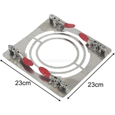 Support de poêle de tente en acier inoxydable, fixation pour poêle à bois, protection ignifuge, compatible avec les réchauds de camping portables. (1/5)