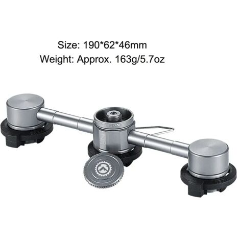 Adaptateur butane 3 en 1, tuyau d'extension, adaptateur pour four à gaz, embout de conversion pour cartouche de gaz, réchauds portables à butane de type bouteille (1/4)