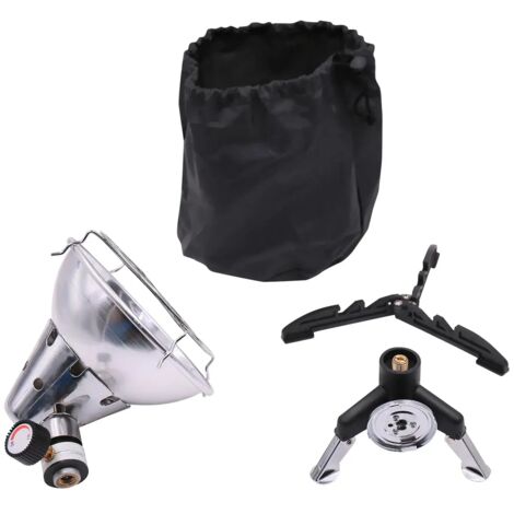 Réchaud à gaz portable d'extérieur 1000 W avec allumage piézoélectrique, réservoir de gaz long, équipement de camping, réchaud de cuisine portable (1/5)