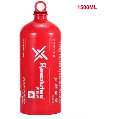 Bidon de 1000 ml / 1500 ml pour carburant liquide (alcool, gaz, etc.) - Bouteille de stockage professionnelle pour le camping, l'essence, le kérosène et les réchauds portables (1/5)