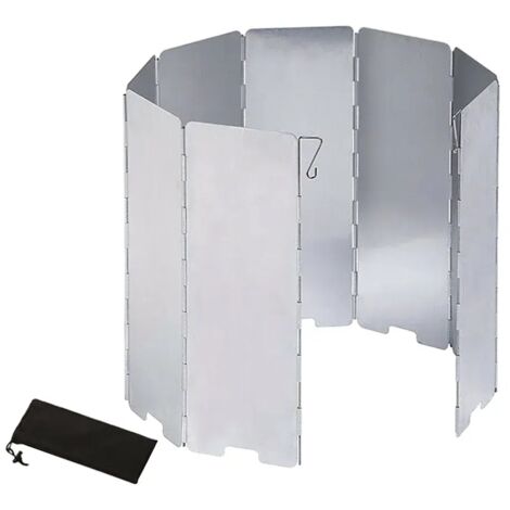 Pare-vent pliable pour réchaud à gaz d'extérieur, brûleur de cuisson de camping, écran coupe-vent en alliage d'aluminium, réchaud portable (1/4)